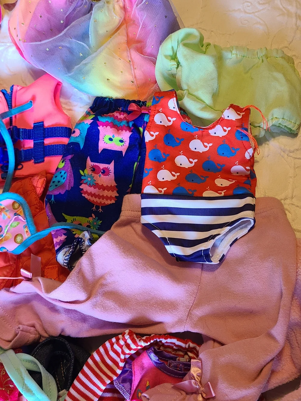 Assorted Kids Doll Clothing Set - Pink & Multicolor Outfits